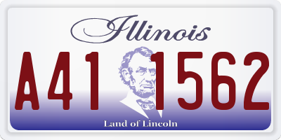 IL license plate A411562