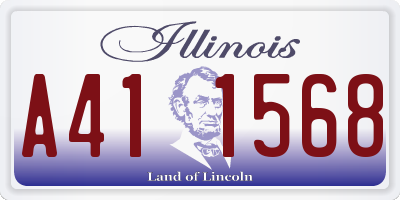 IL license plate A411568