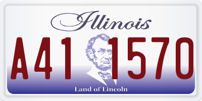 IL license plate A411570