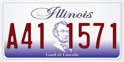 IL license plate A411571