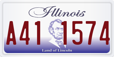 IL license plate A411574