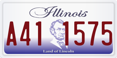 IL license plate A411575