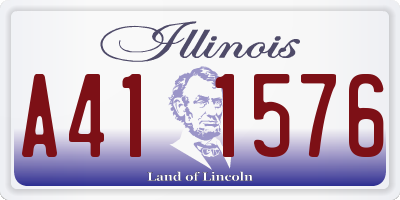 IL license plate A411576