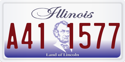 IL license plate A411577