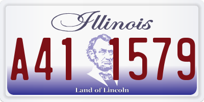IL license plate A411579