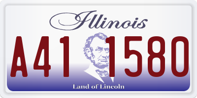 IL license plate A411580