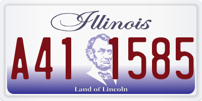 IL license plate A411585