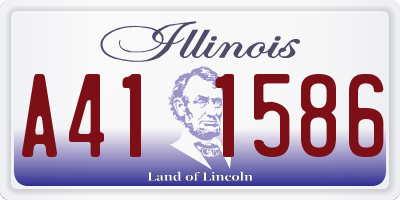 IL license plate A411586
