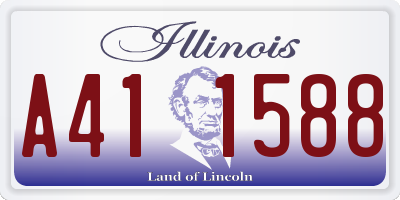 IL license plate A411588