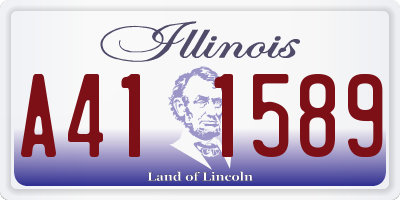 IL license plate A411589