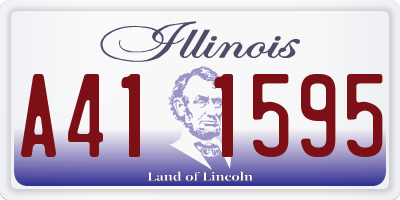 IL license plate A411595