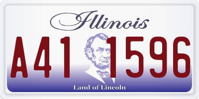 IL license plate A411596