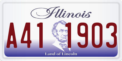 IL license plate A411903