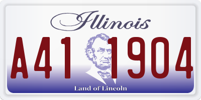 IL license plate A411904
