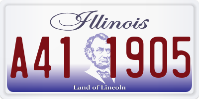 IL license plate A411905