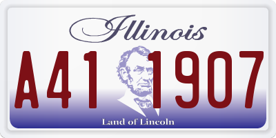 IL license plate A411907