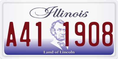 IL license plate A411908