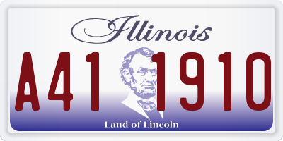 IL license plate A411910