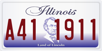 IL license plate A411911
