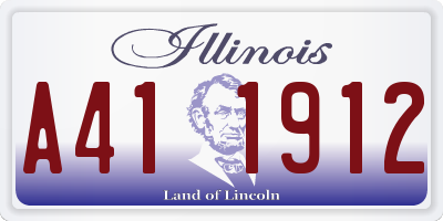 IL license plate A411912