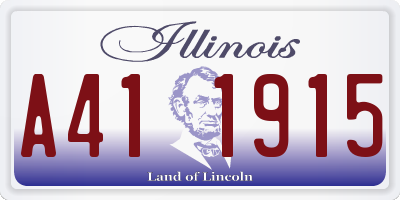 IL license plate A411915