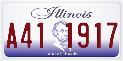 IL license plate A411917