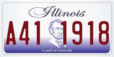 IL license plate A411918
