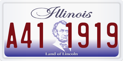 IL license plate A411919