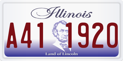 IL license plate A411920