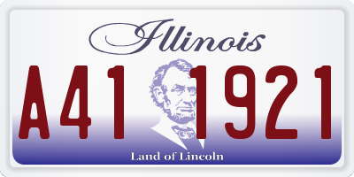 IL license plate A411921
