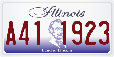 IL license plate A411923
