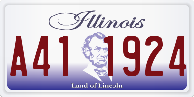 IL license plate A411924