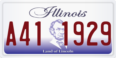 IL license plate A411929