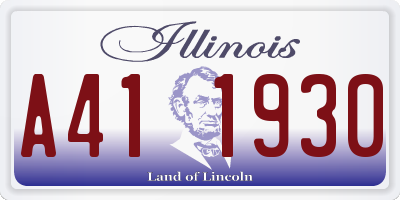 IL license plate A411930