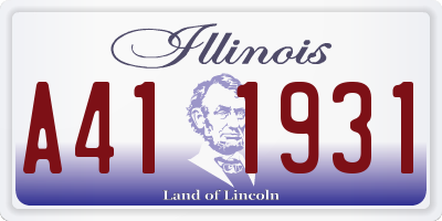 IL license plate A411931