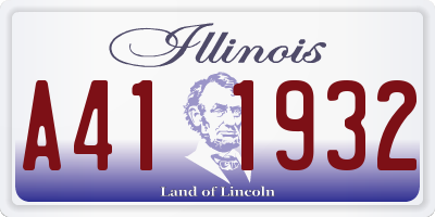 IL license plate A411932