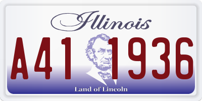 IL license plate A411936