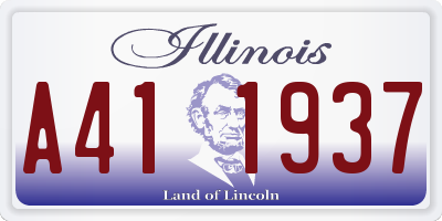 IL license plate A411937