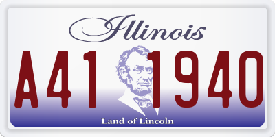 IL license plate A411940