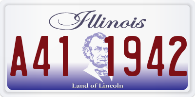 IL license plate A411942
