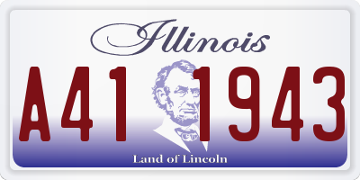 IL license plate A411943