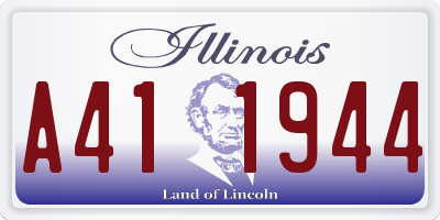 IL license plate A411944