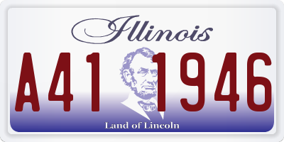 IL license plate A411946