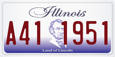 IL license plate A411951