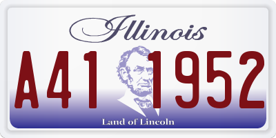IL license plate A411952