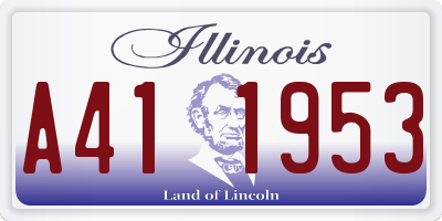 IL license plate A411953