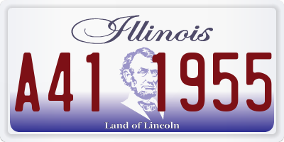 IL license plate A411955
