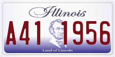 IL license plate A411956