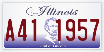 IL license plate A411957