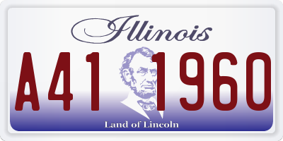 IL license plate A411960